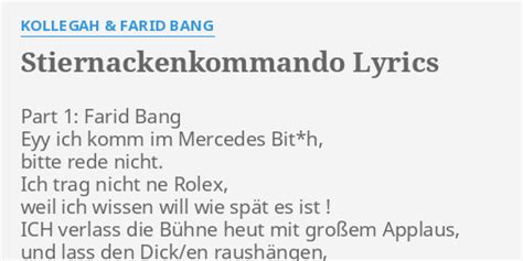 bitte rede nicht ich trag nicht ne rolex|Stiernackenkommando .